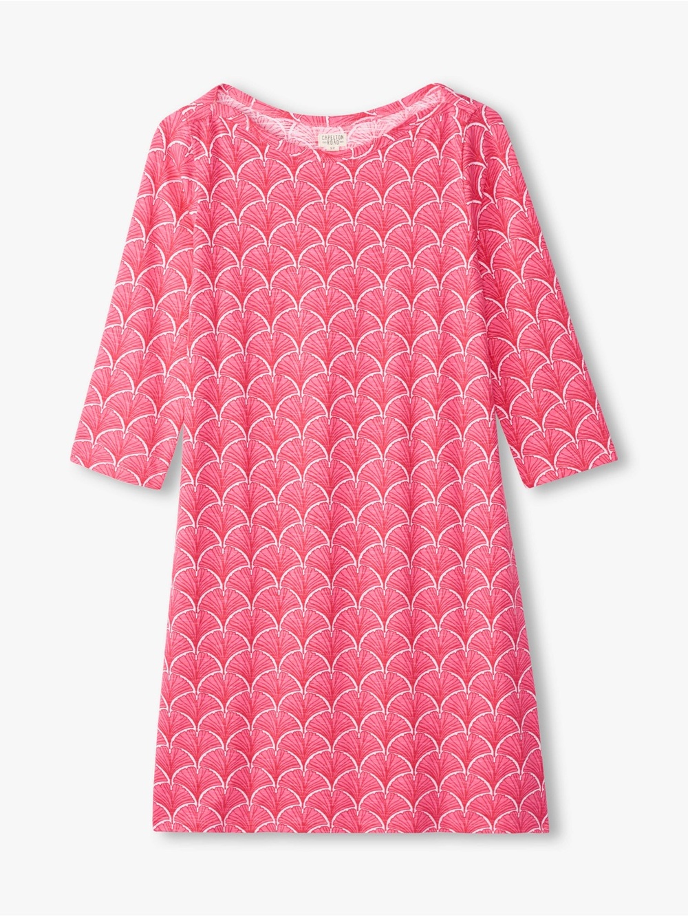 Capelton Road by Hatley Coral Fans 3/4 Sleeve Summer Dress - Picture 2 of 10